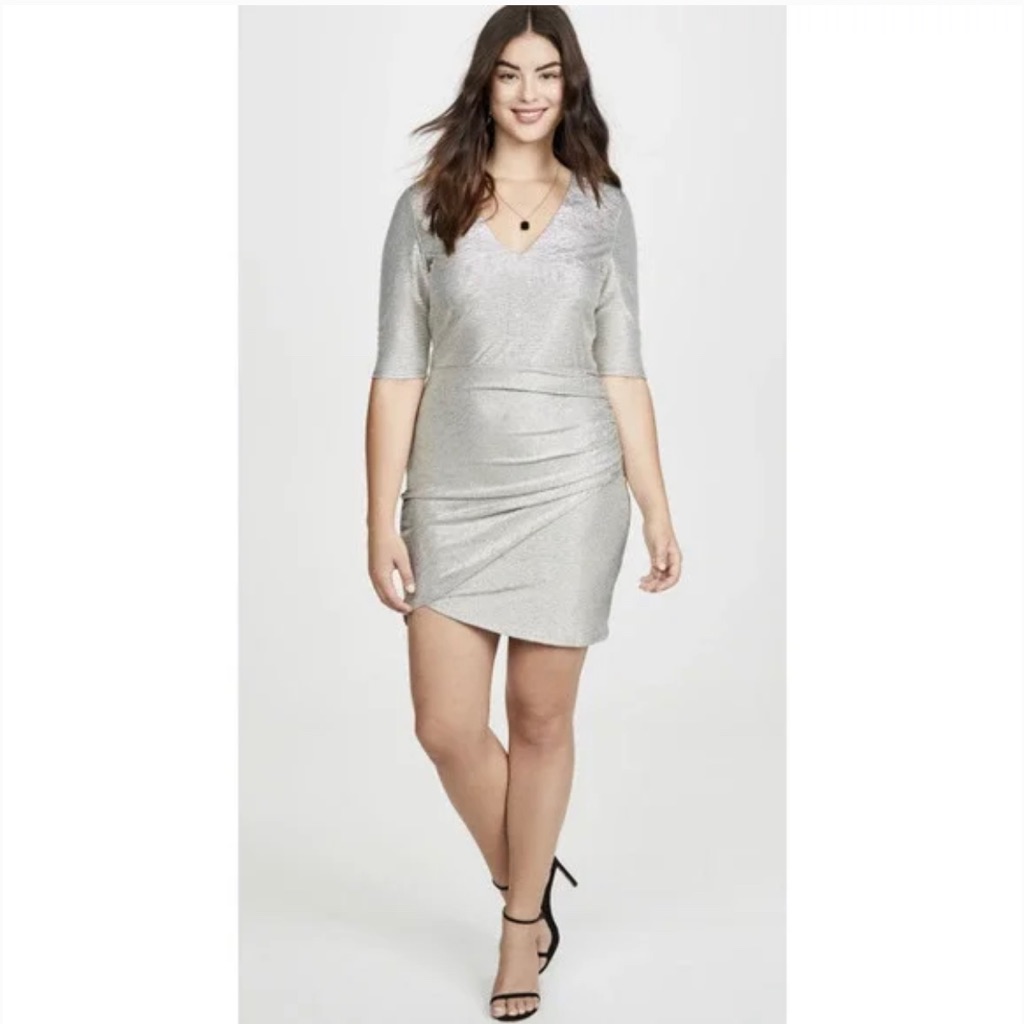 Alice & Olivia Judy Metallic Mini Dress Nwt